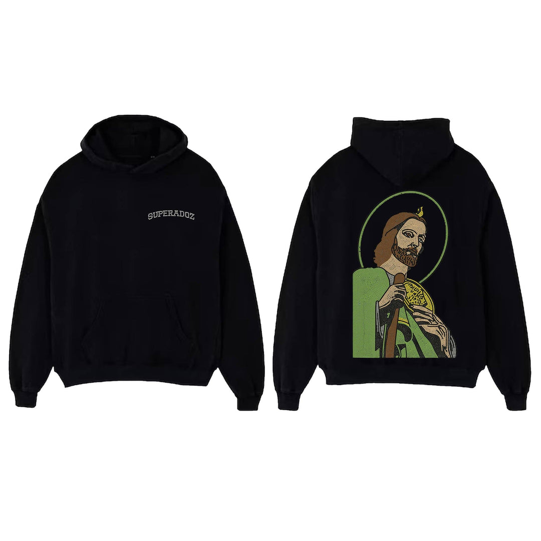 SAN JUDAS RHINESTONE HOODIE – Superadoz